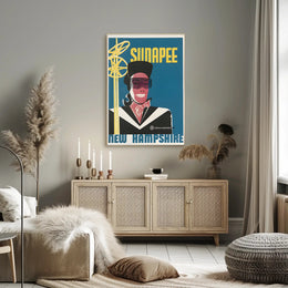 Vintage Sunapee Skiing Travel Poster PosterGoat