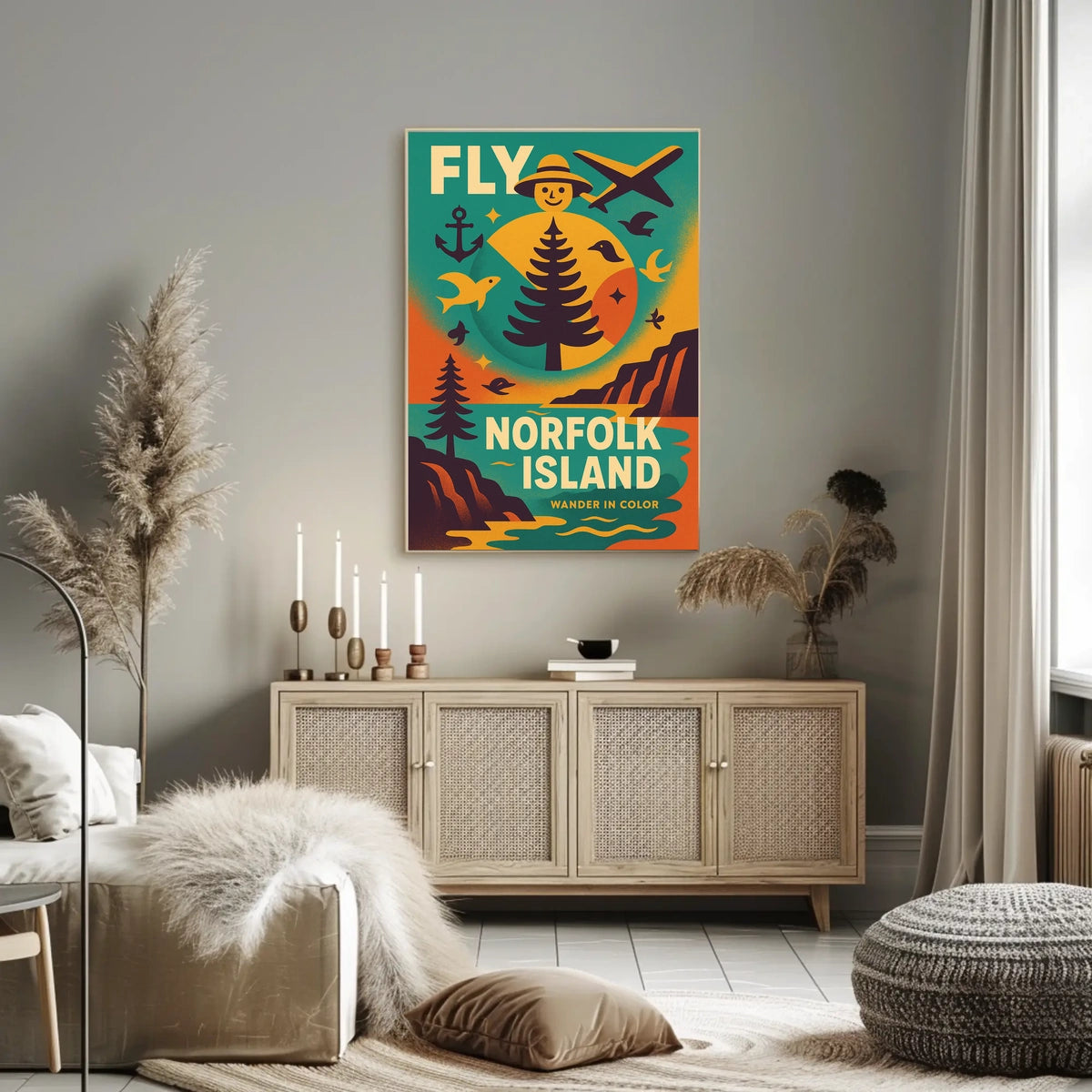 Fly to Norfolk Island Poster