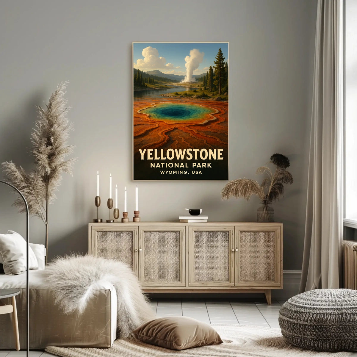 Yellowstone National Park Iconic Scenic Wilderness Inspired Nature Lovers Dream Poster