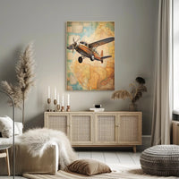 Vintage Aviation Adventure Poster
