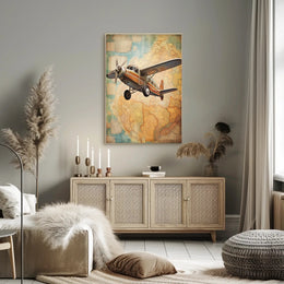 Vintage Aviation Adventure Poster