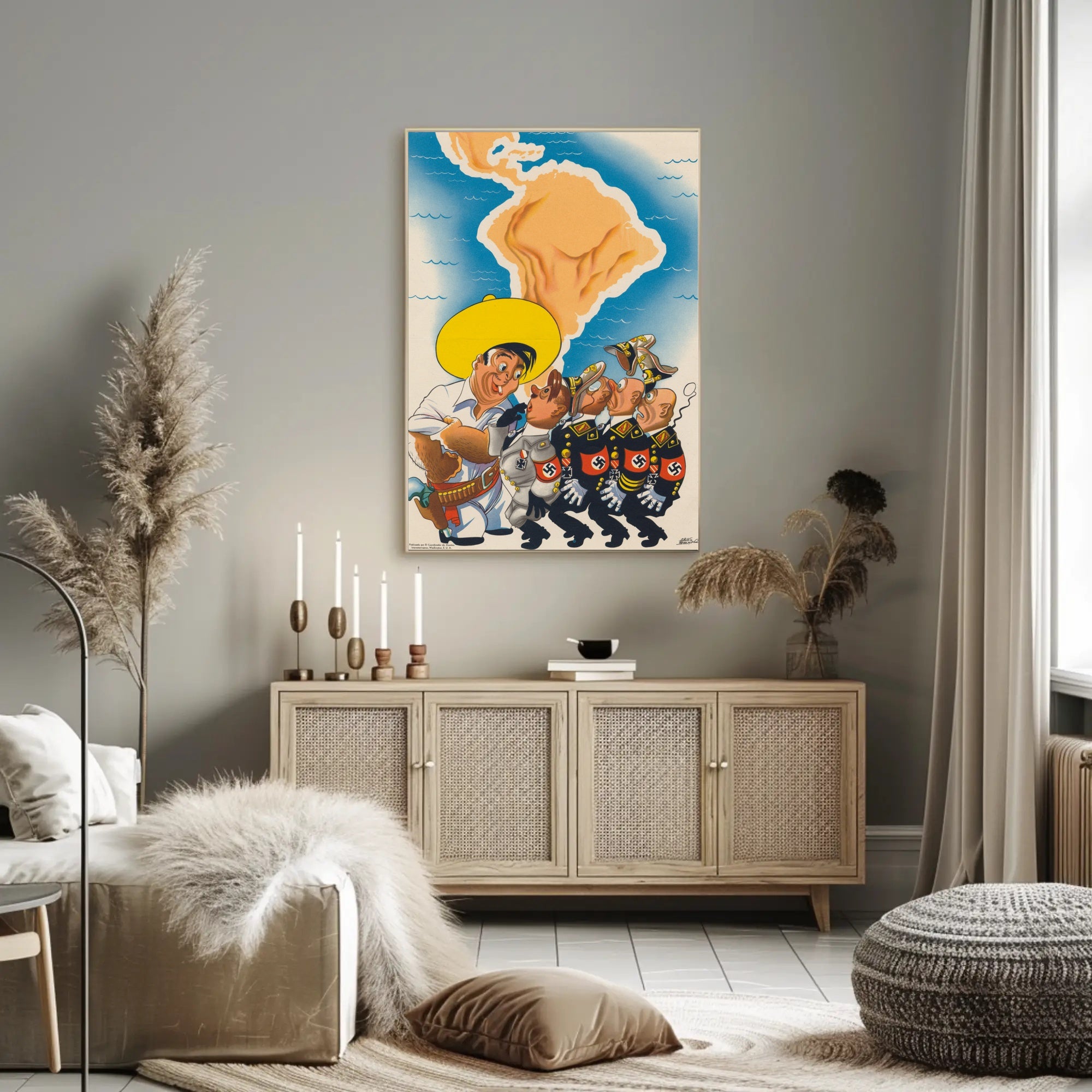 Latin America Confronts Axis Powers Poster PosterGoat