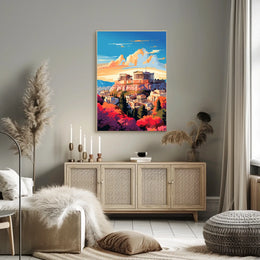 Acropolis Athens Poster: Vibrant Cultural Heritage Celebration