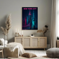 Neon Nights New York City Poster For NYC Lovers Home Decor