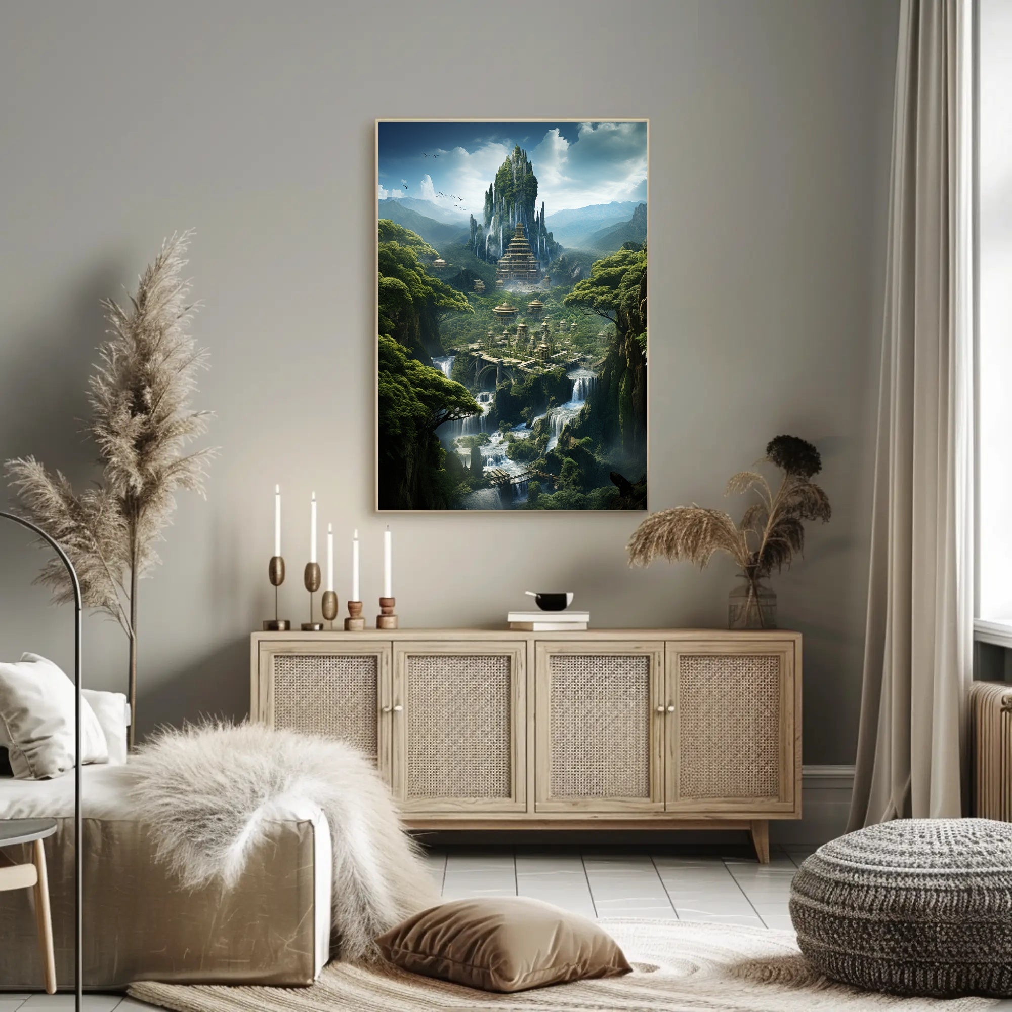 Enchanted Mountain City Poster