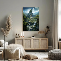 Enchanted Mountain City Poster