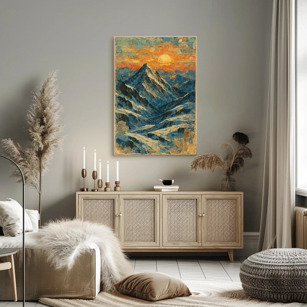 Majestic Mountain Sunrise Poster