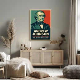 Andrew Johnson 17th President Collectors Lithograph Poster