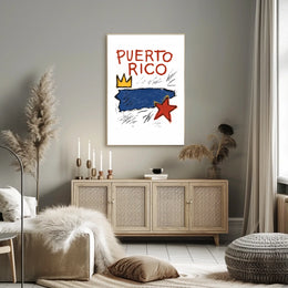 Puerto Rico Artistic Tribute Poster