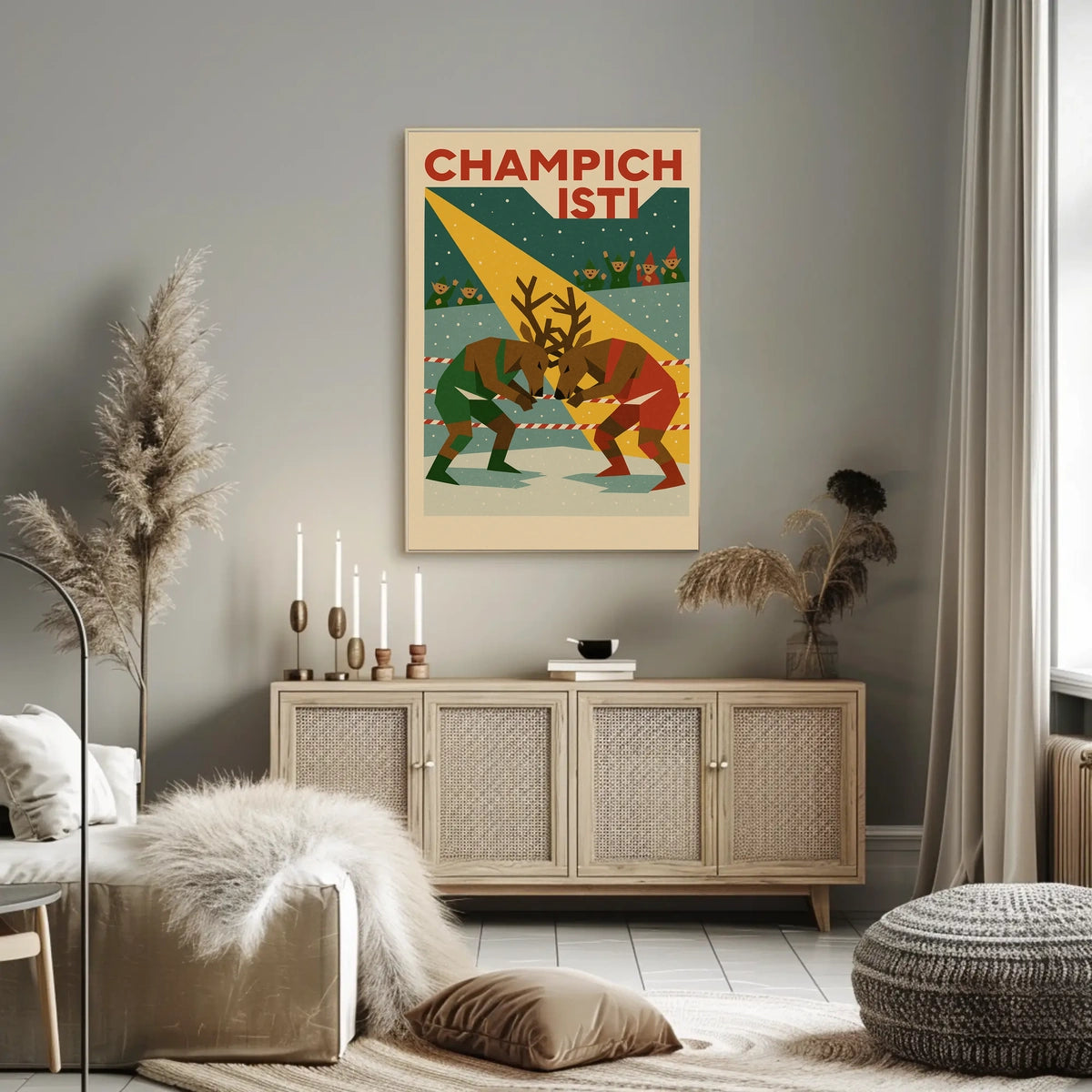 Champich Wrestling Match Poster