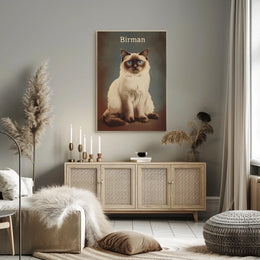 Birman Cat Portrait In Realistic Photography Style Poster