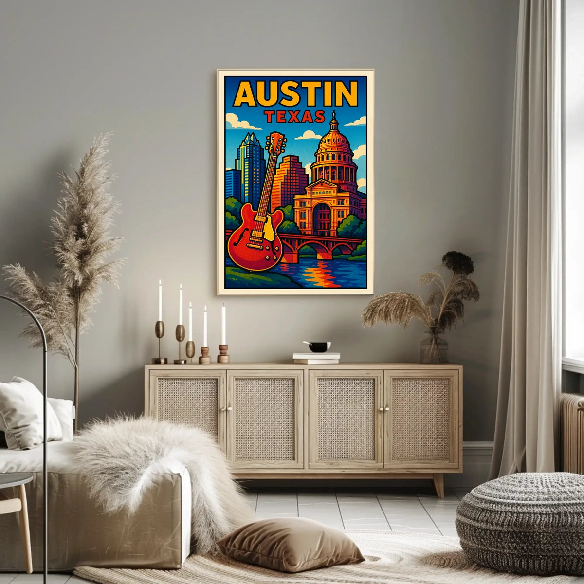 Austin, Texas Vibrant Cityscape Poster