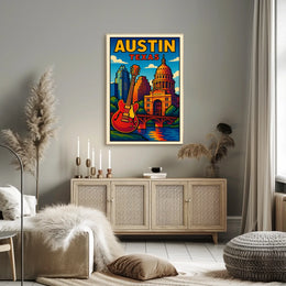 Austin, Texas Vibrant Cityscape Poster