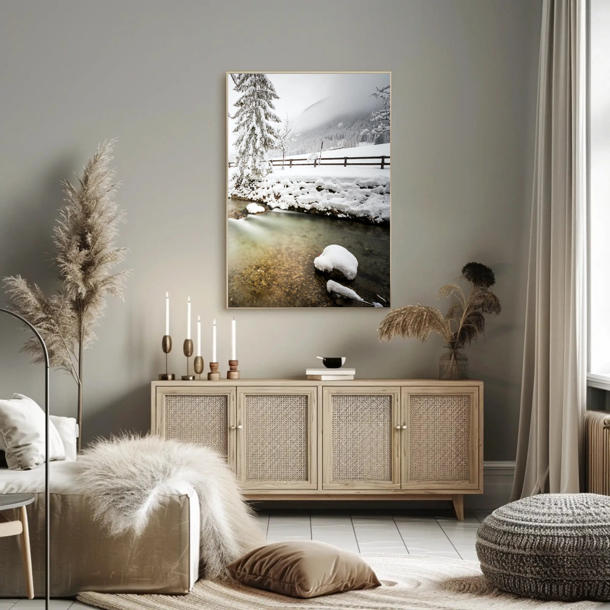 Serene Winter Landscape Tranquility National Park Poster