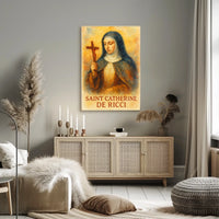 Saint Catherine De Ricci Portrait Of Faith Devotion Poster