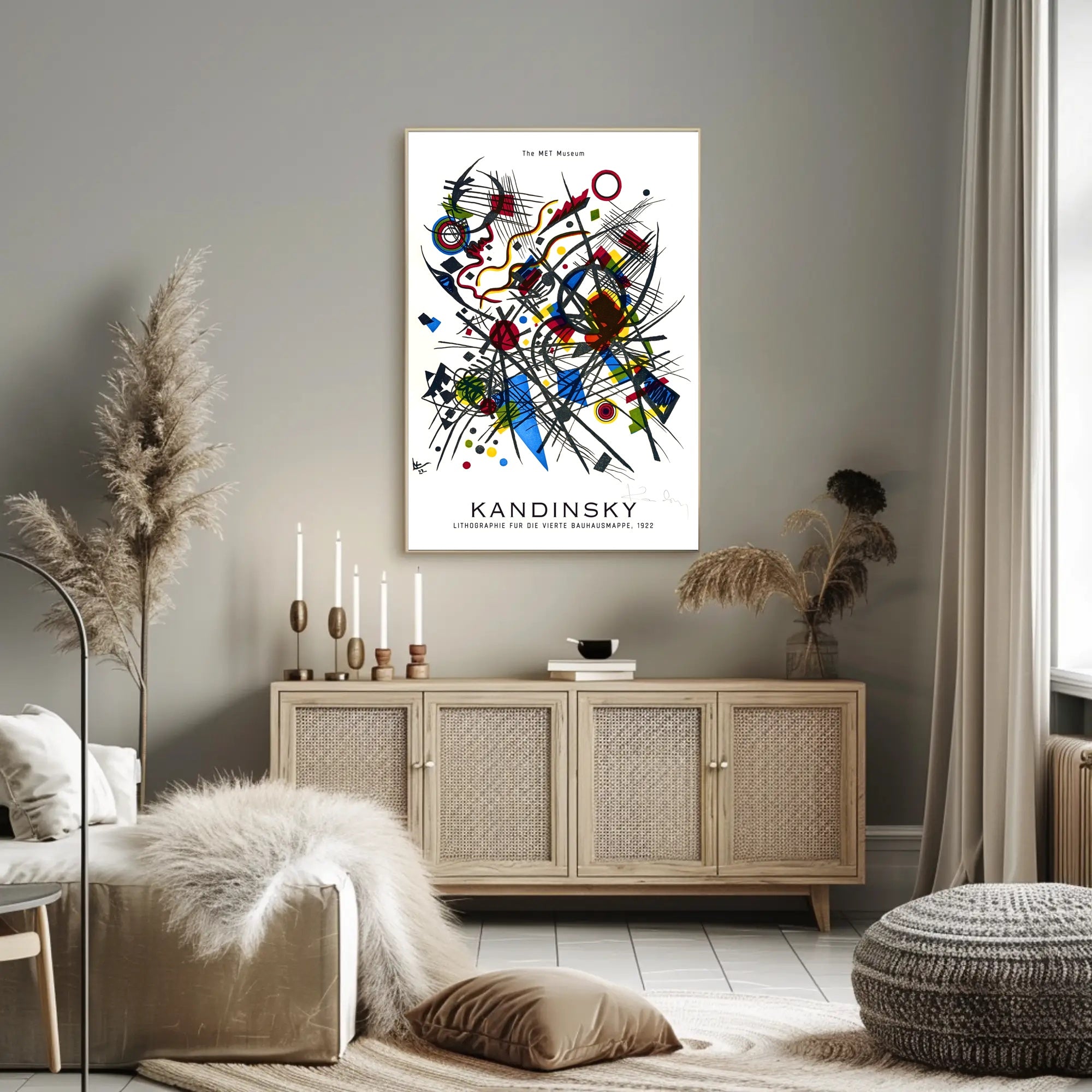 Kandinsky Bauhaus Lithograph 1922 Poster