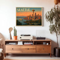 Seattle Travel Poster Art Print for Home Decor