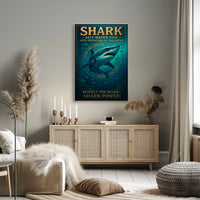 Shark Power Apex Predators of the Ocean Poster