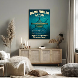 Hammerhead Shark Saltwater Predator Poster