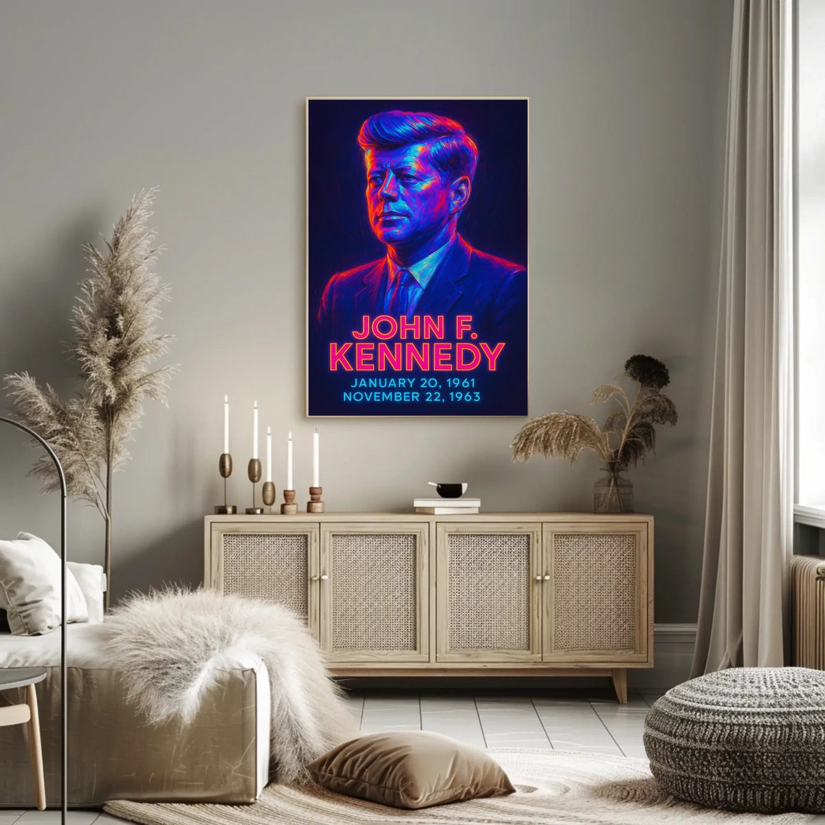 John F Kennedy Vintage Collectors Poster