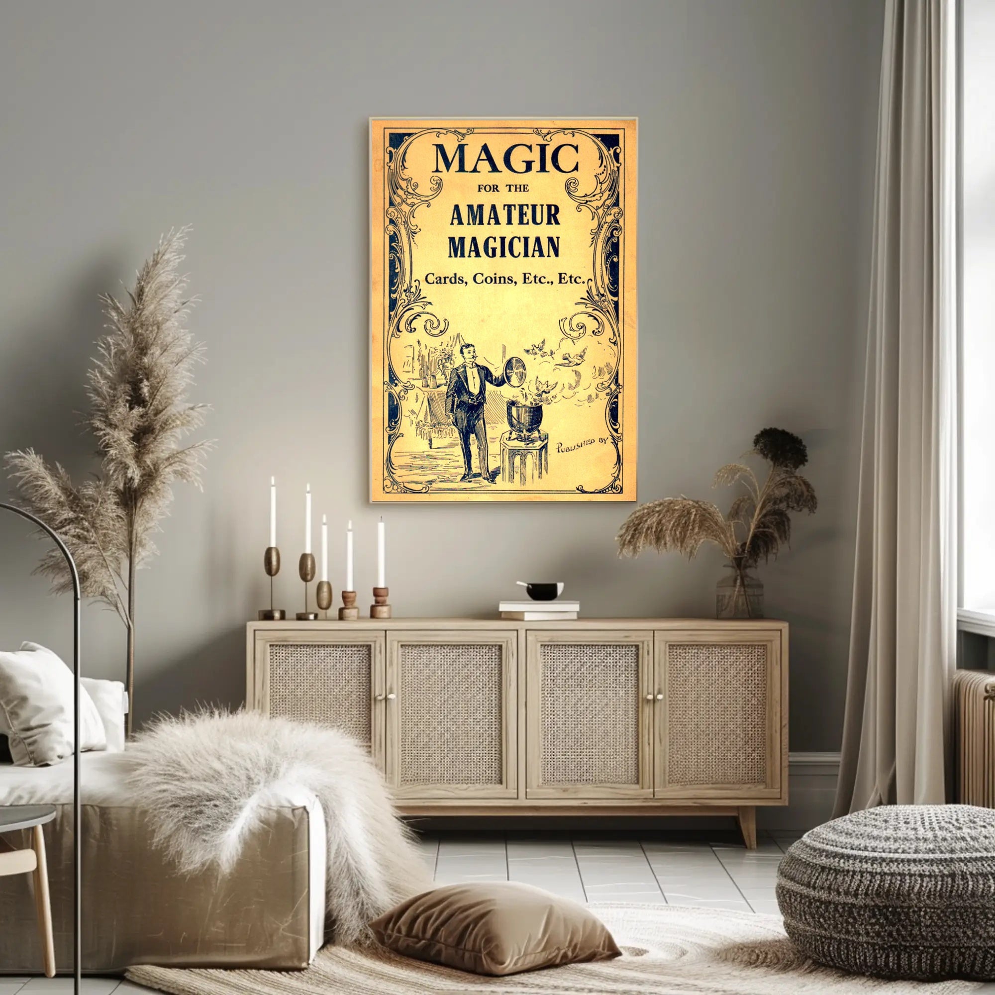 Magic for Amateur Magician Vintage Artistic Poster