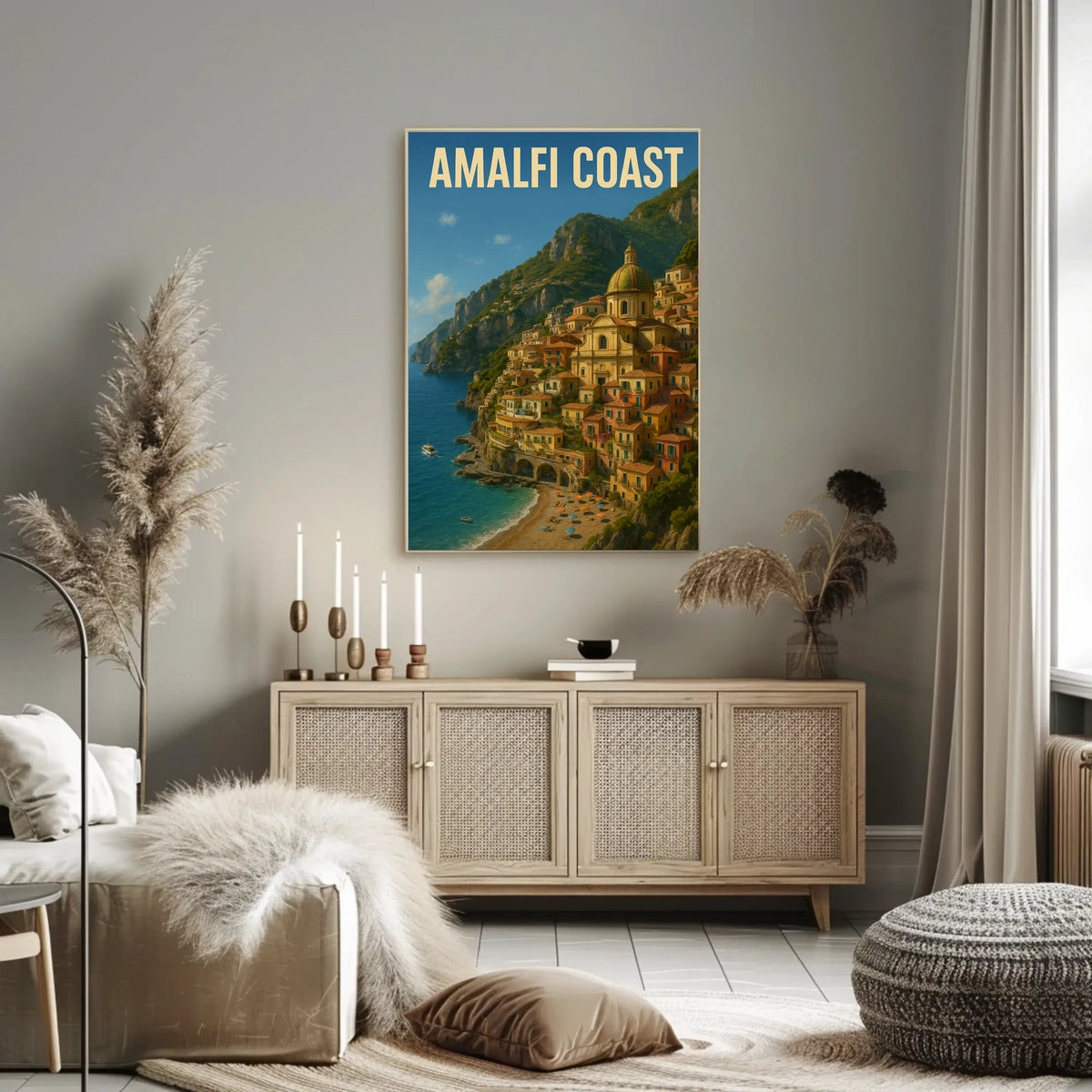 Amalfi Coast Poster Museum Quality Wall Art 18 by 24 Inches