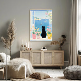 Seaside Serenity Coastal Poster Wall Art Print