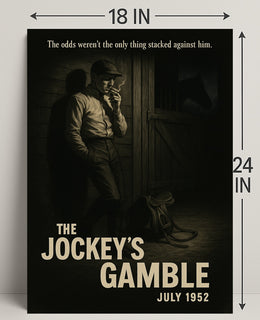 The Jockey's Gamble Noir Vintage Sports Poster