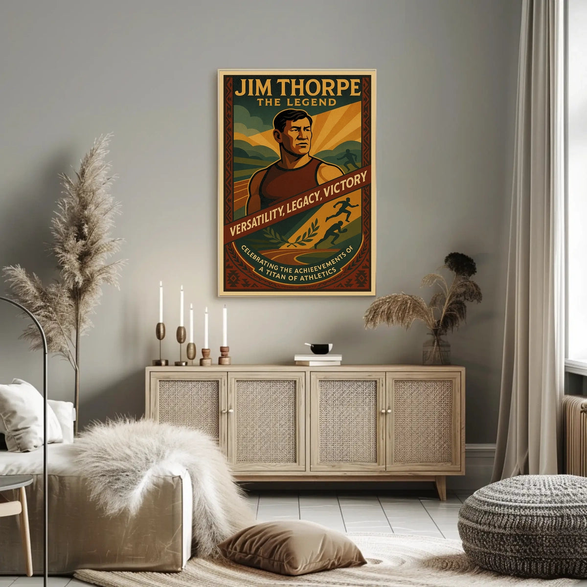 Celebrating a Titan of Athletics Jim Thorpe Poster