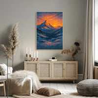 Majestic Mountain Sunrise Poster