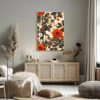 Birds and Blooms: Tranquil Nature-Inspired Animal Poster