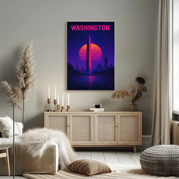 Washington Monument Futuristic Wanderlust Decor Poster