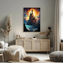 Enchanted Castle At Sunset Poster