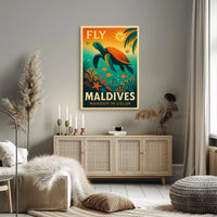 Fly to the Maldives Poster