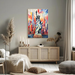 Statue Of Liberty Geometric Splendor Poster