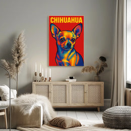Vibrant Chihuahua Portrait Poster