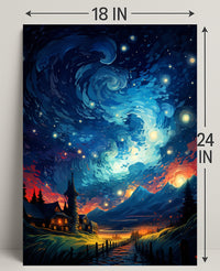 Starry Night Dreamscape Poster