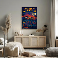 Los Angeles Retro Hollywood Travel Poster Art