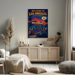 Los Angeles Retro Hollywood Travel Poster Art