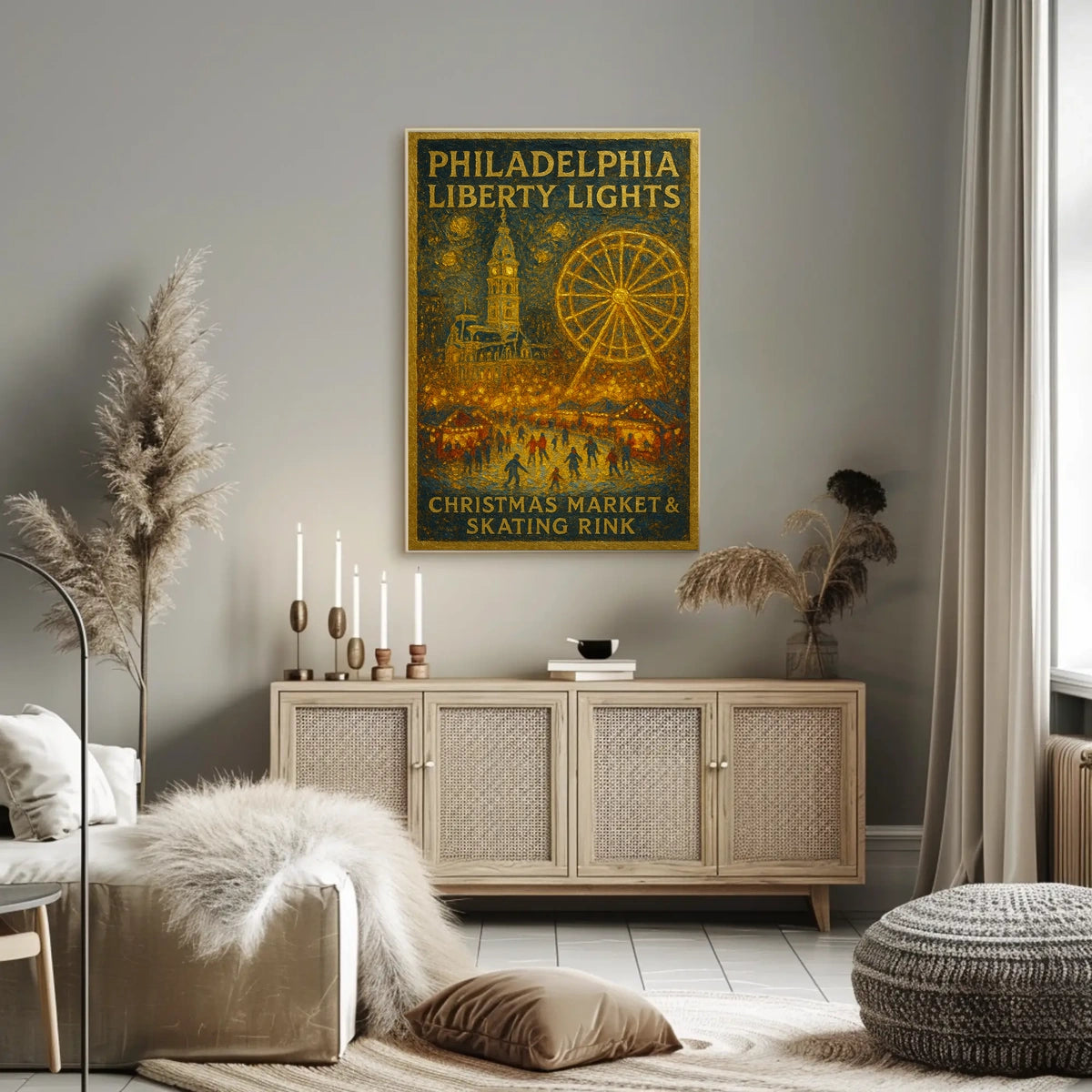 Philadelphia Liberty Lights Poster