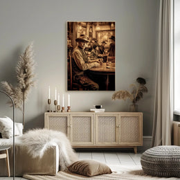 Western Saloon Scene Poster