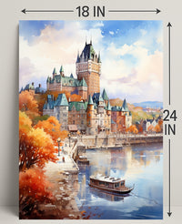 Autumn In Quebec City Poster