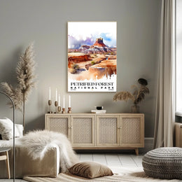 Petrified Forest Watercolor Wall Art Poster