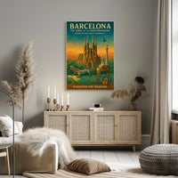 Barcelona The Jewel of the Mediterranean Poster