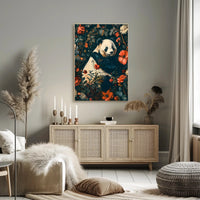 Peaceful Panda in a Botanical Wonderland Animal Poster
