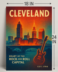 Cleveland Rock and Roll Capital Poster Art PosterGoat