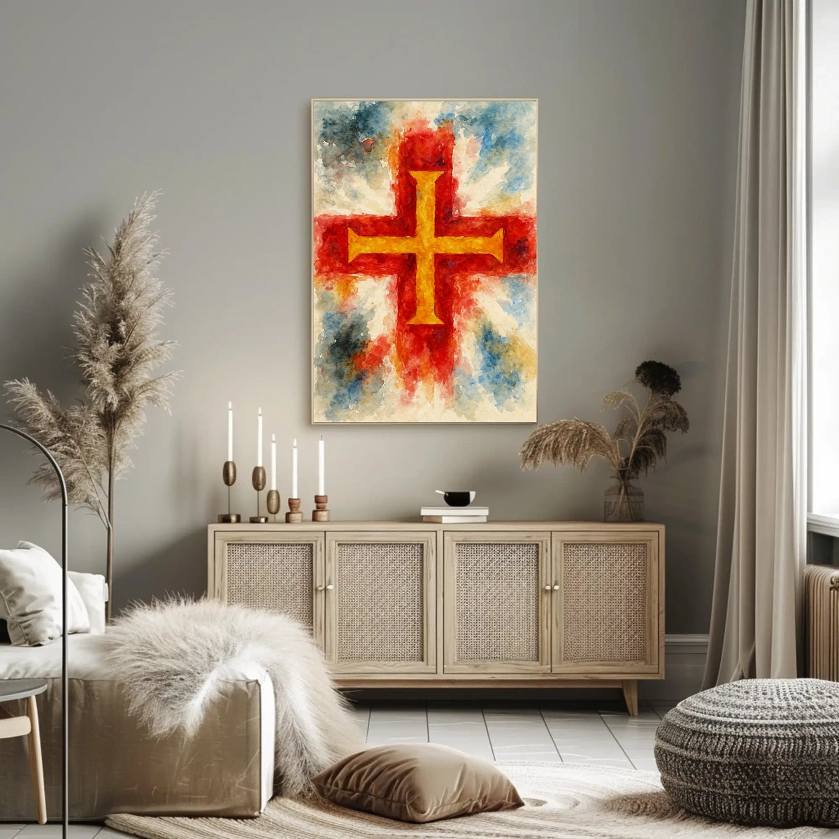Vibrant Cross Poster