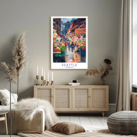 Vibrant Seattle Market Poster PosterGoat