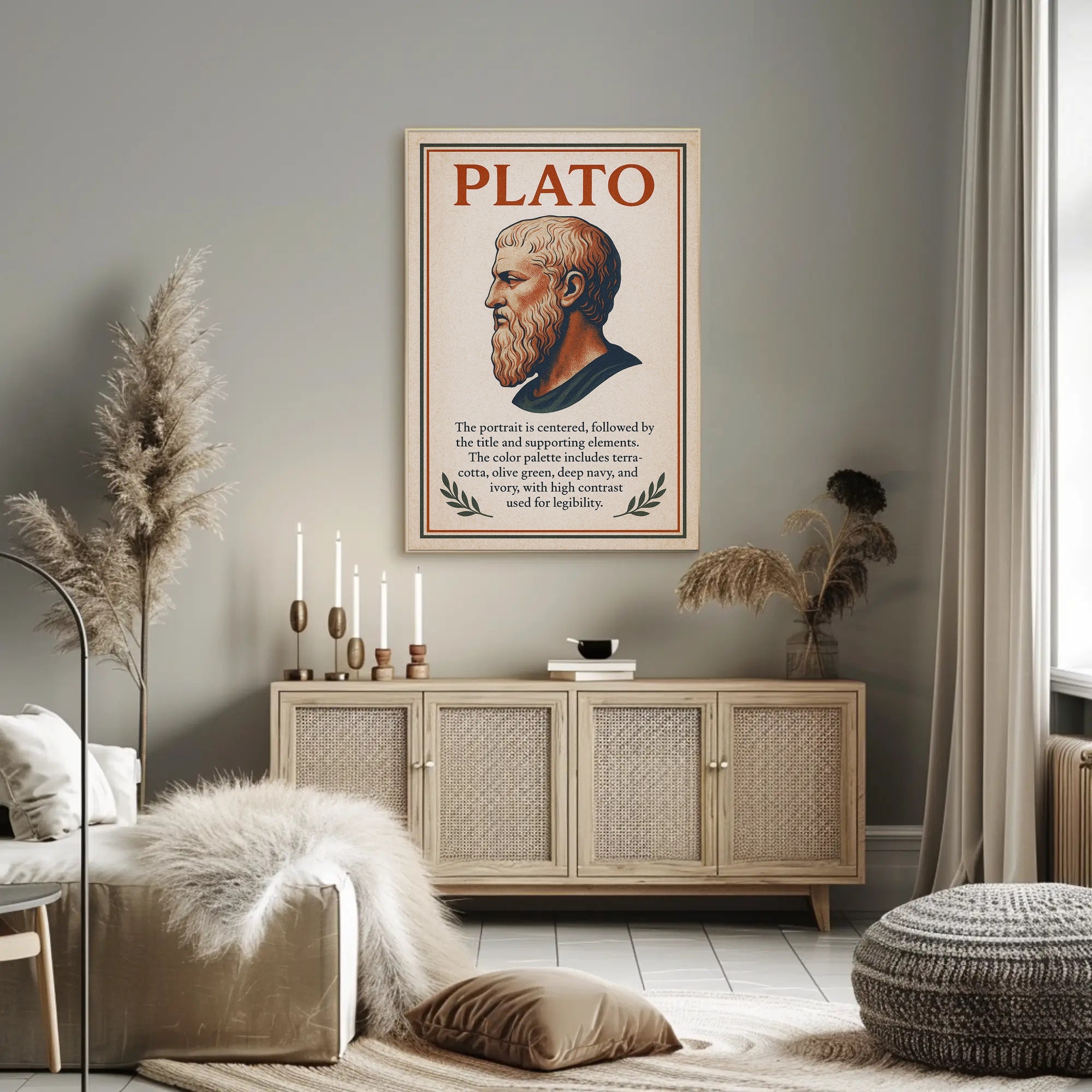 Plato Philosophical Icon Poster PosterGoat