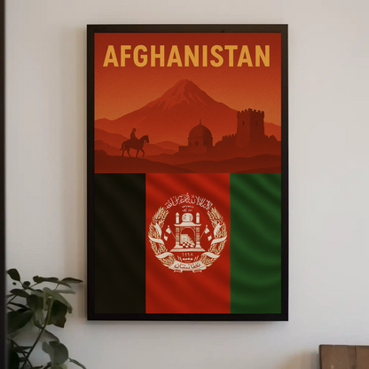 Afghan Heritage Journey: Vintage Travel Poster